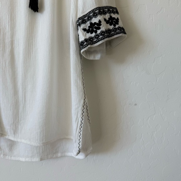 Denim & Supply Ralph Lauren Gauzy Cotton Southwestern Embroidered Boho Tunic Top - Picture 4 of 8